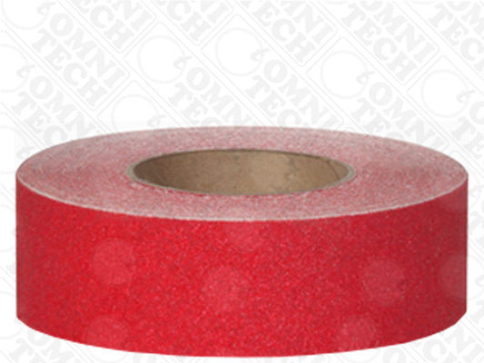 Omni Technosys Peel-&-Stick 2 Inch Heavy Duty High Visibility Grit 60 Safety Red Anti-Slip Tape